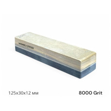 Камінь для заточки (Coticule+Schist) 125х30х12(24)мм, 8000/0 Grit, гранатовий сланець та підкладка (205AC)