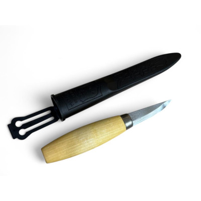Ніж MORA Woodcarving 120LC, лезо 60 мм 59HRC, Laminated carbon 100CR6, руків`я - береза
