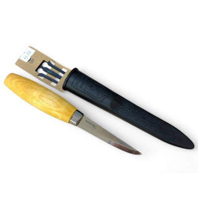 Ніж MORA Woodcarving 106 (14029), лезо 85 мм 58HRC, вуглецева сталь C100S, руків`я - береза