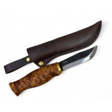 Ніж AHTI Jahti Puukko 100 мм, 80CrV2 58HRC, 100x27x3.2 мм - лезо, чохол - шкіра, BRISA