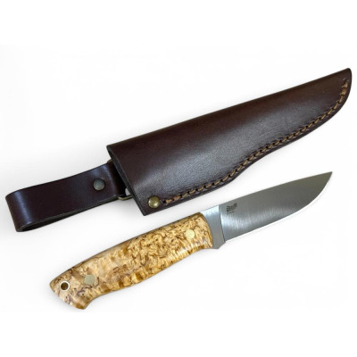 Ніж Trapper 95, (ELMAX 95х23х3,5мм, 60HRC) чохол - шкіра, руків`я - карельська береза, BRISA