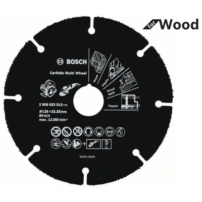 Відрізне коло, твердосплавне, по дереву 125x22.23x1,2 Bosch