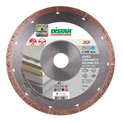 Диск алмазный Distar 1A1R Hard ceramics Advanced 200x1,3x10x25,4 (керамогранит)