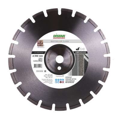 Диск діамантовий Distar 1A1RSS/C1-W Bestseller Abrasive 350x3,2/2,2x9x25,4-21 F4 (бетон)