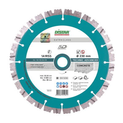 Диск алмазный Distar 1A1RSS/C3-H Technic Advanced 150x2,3/1,5x11x22,23-12 (бетон)