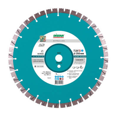 Диск алмазный Distar 1A1RSS/C3-H Technic Advanced 350x3,5/2,5x15x25,4-(11,5)-24 (ж/бетон)