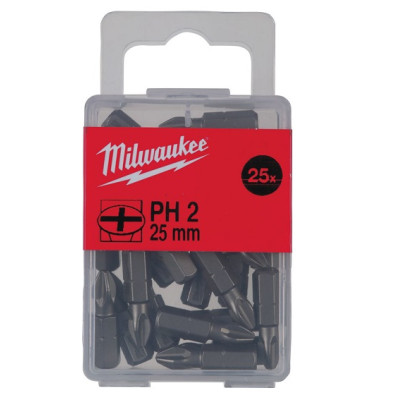 Біти для шуруповерта Milwaukee PH2, 25 мм (25 шт)